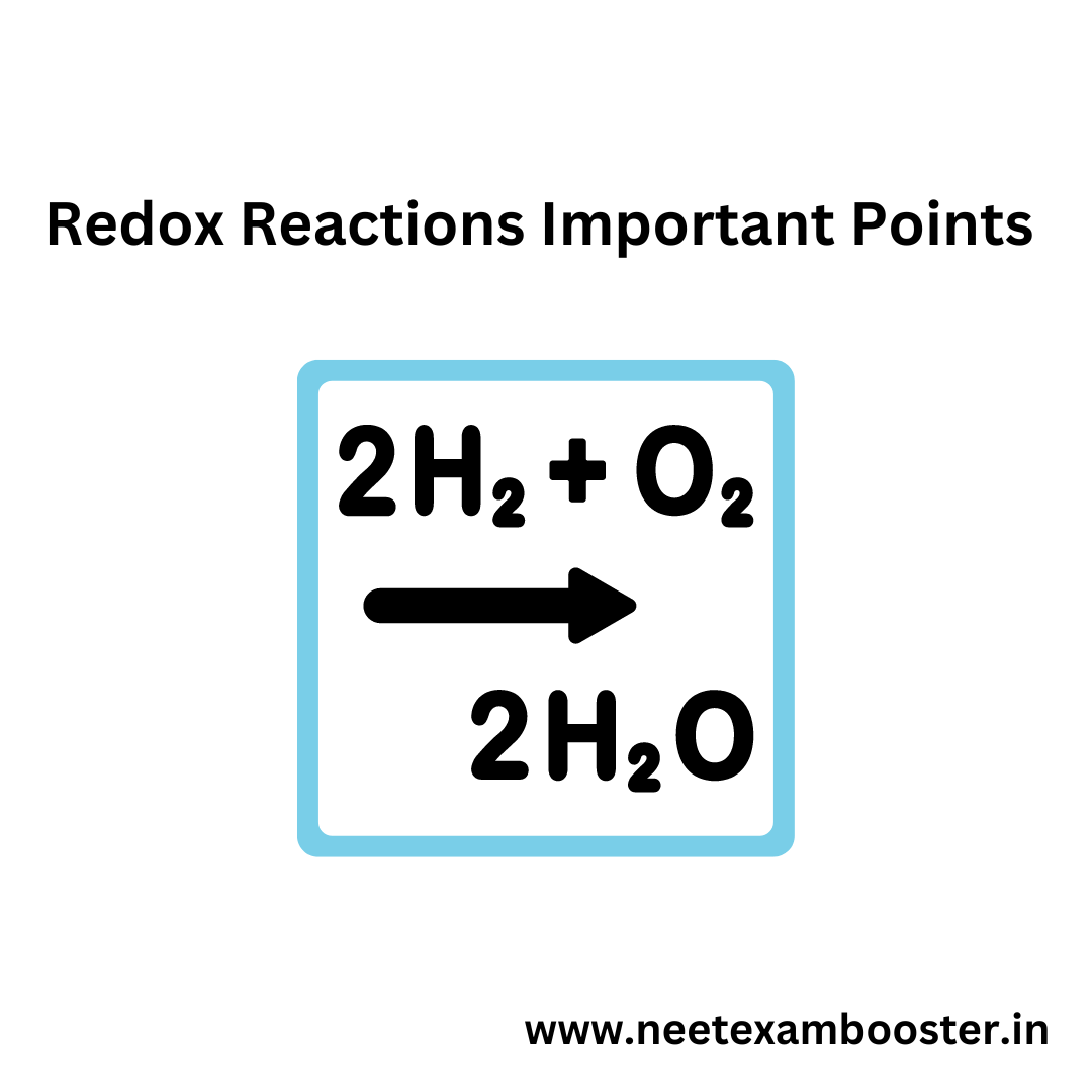 Redox reactions important points