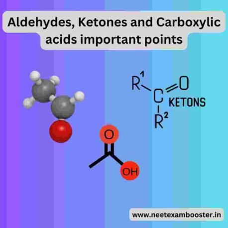 Aldehydes, Ketones and Carboxylic acids important points For NEET And JEE Chemistry Class 12 Chapter 12